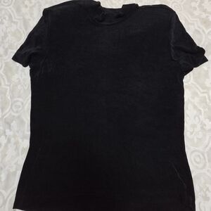 Elegant Black Short Sleeve Women's Tee
